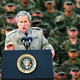 Bush announces the pullout of Iraq through Iran.